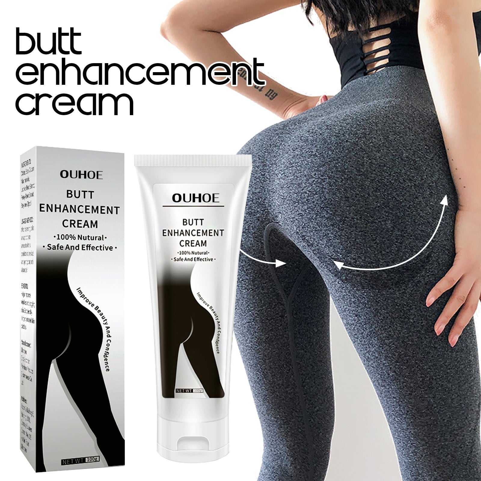 Hip Lift Cream, Firming Moisturizing Massage Slimming Hips Treatment Cream