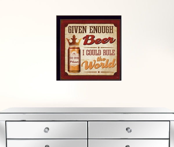 I Could Rule the World Black Framed Print Wall Art