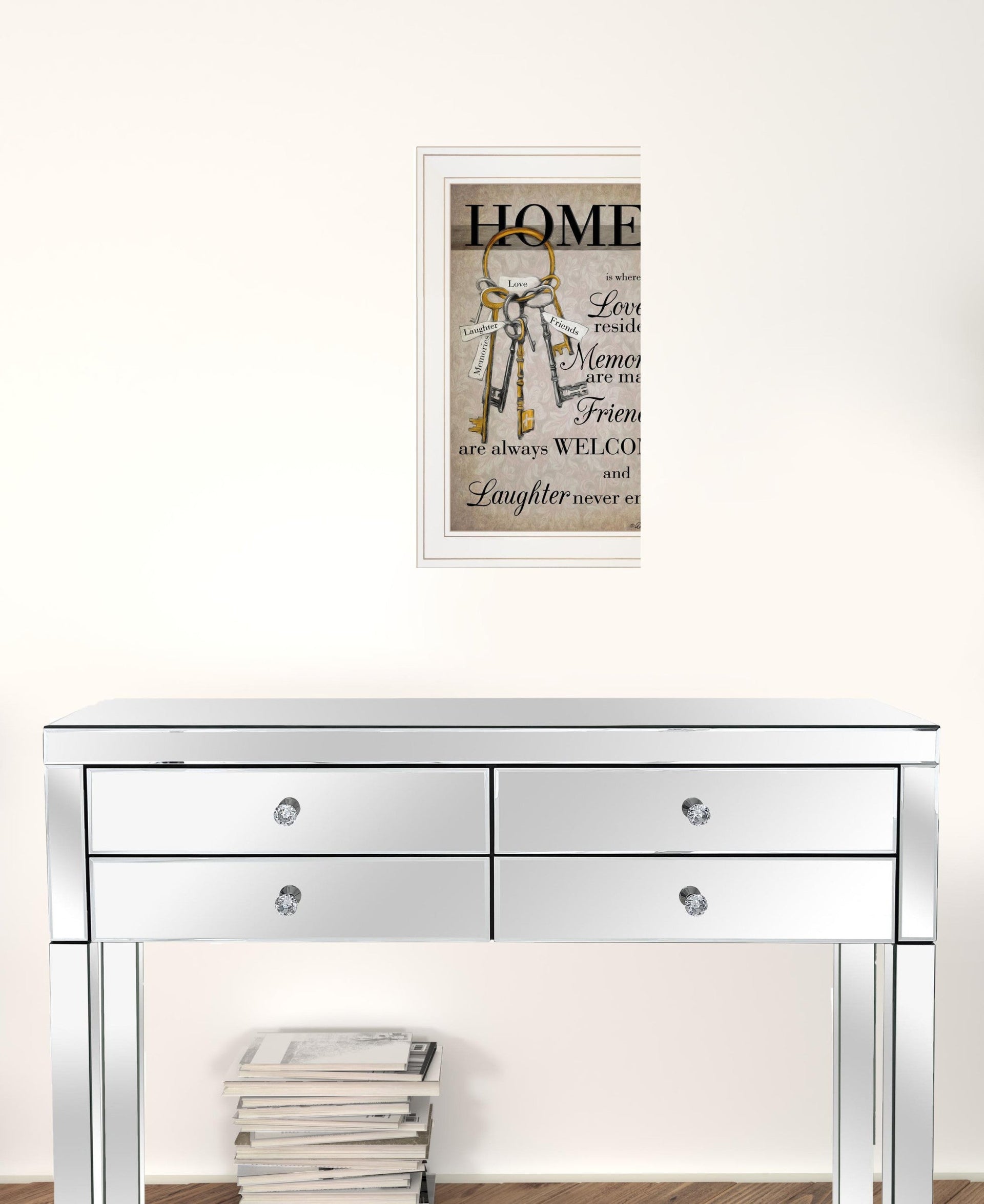 House Keys 1 White Framed Print Wall Art
