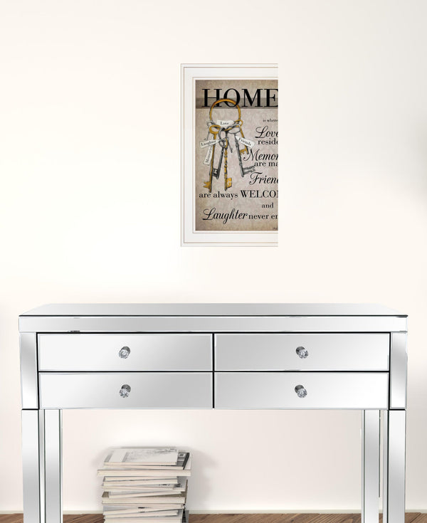 House Keys 1 White Framed Print Wall Art