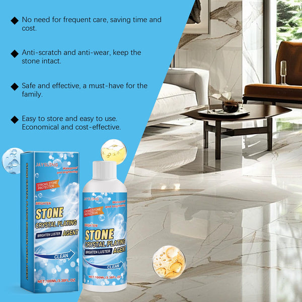 Stone Crystal Plating Agent, Kitchen Quartz Tile Countertop Scratch Repair Cleaning Stain Brightener