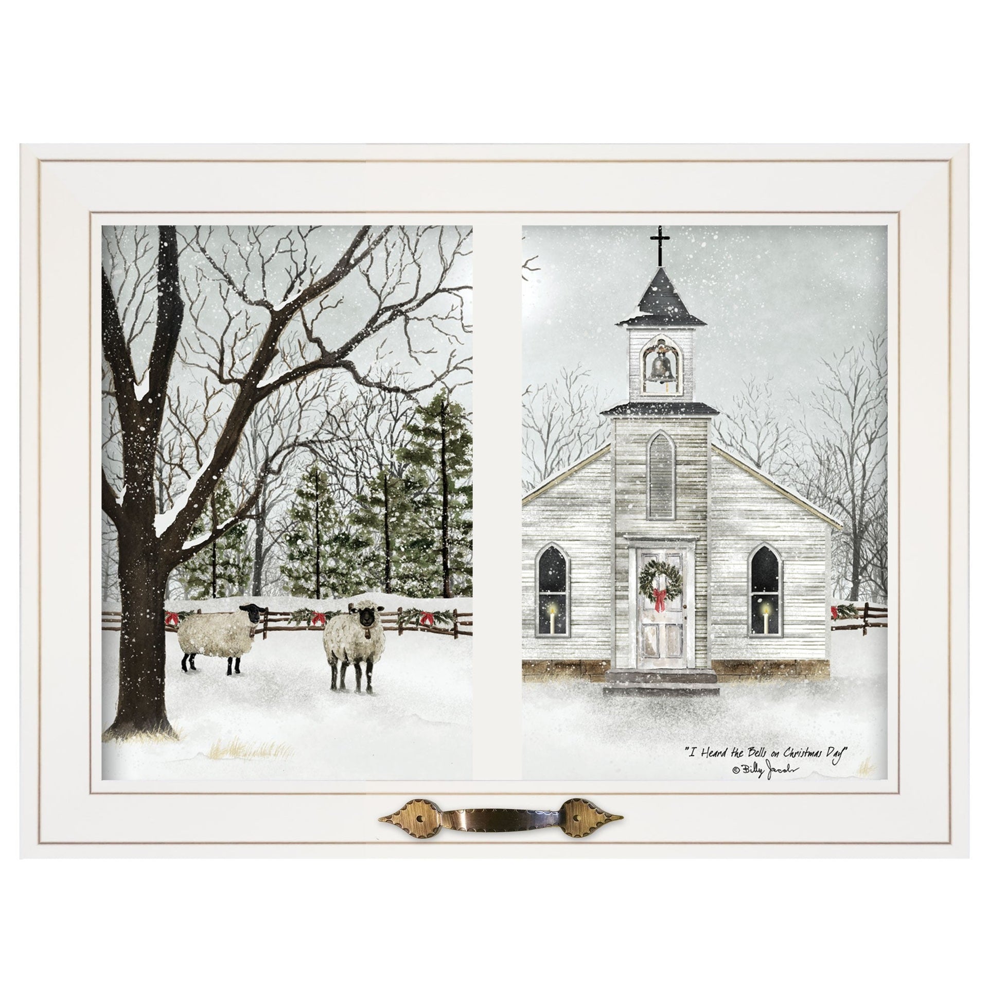 I Heard The Bells On Christmas Day 1 White Framed Print Wall Art