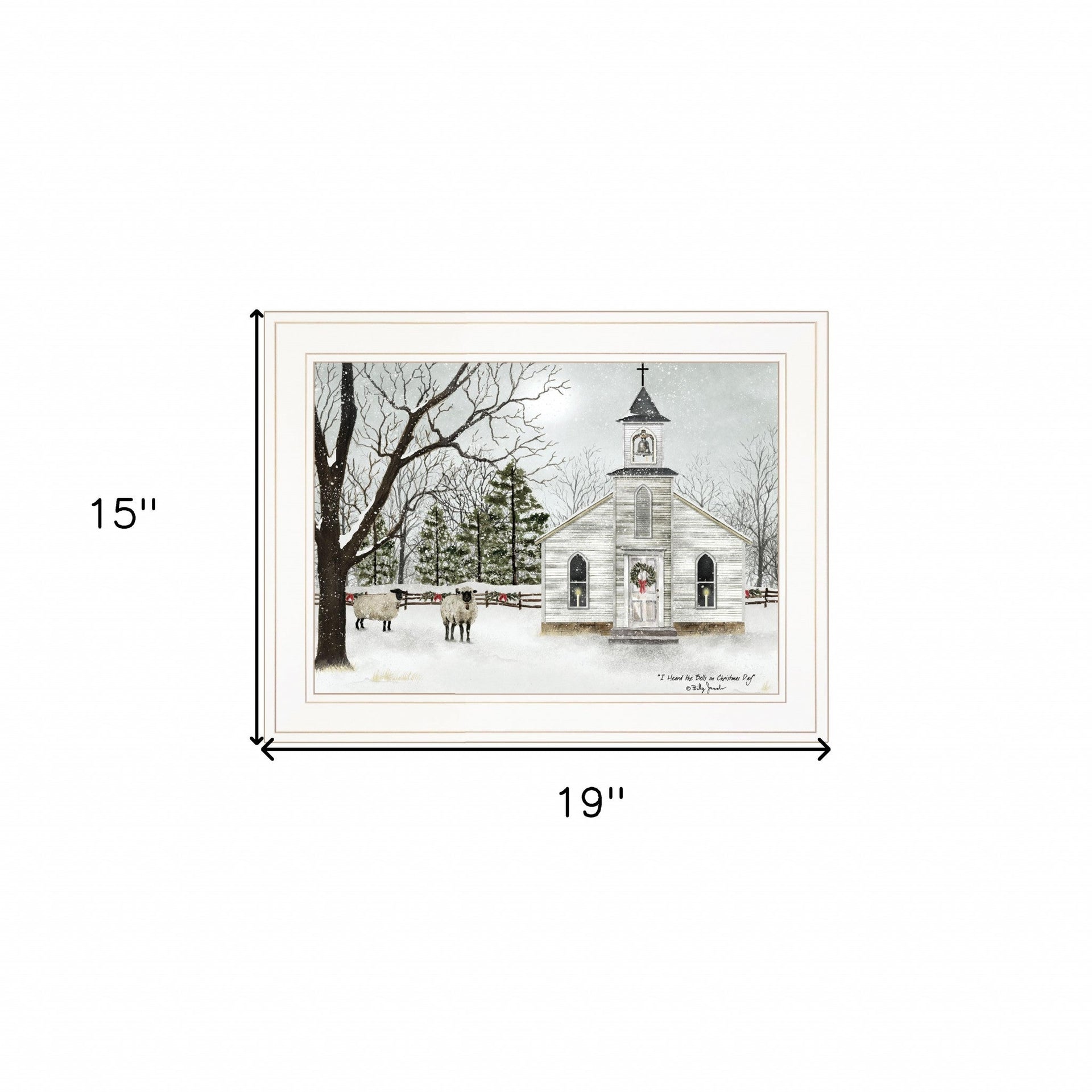 I Heard The Bells On Christmas 1 White Framed Print Wall Art