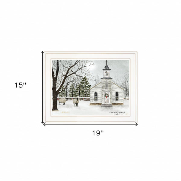I Heard The Bells On Christmas 1 White Framed Print Wall Art
