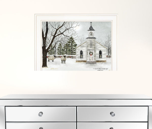 I Heard The Bells On Christmas 1 White Framed Print Wall Art