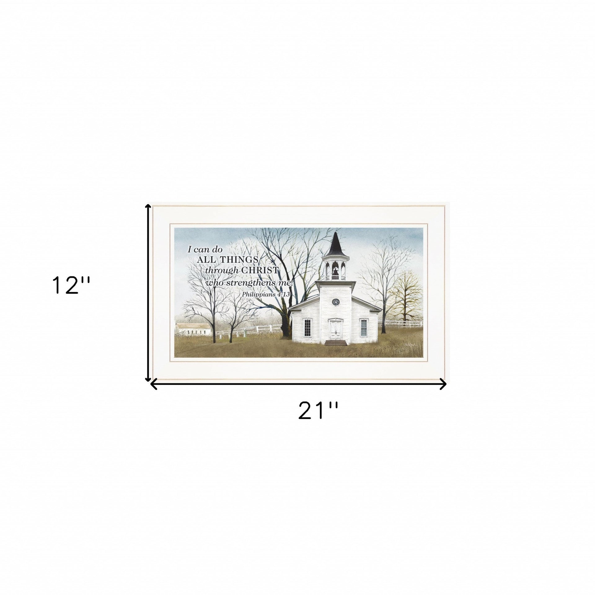 I Can Do All Things 2 White Framed Print Wall Art