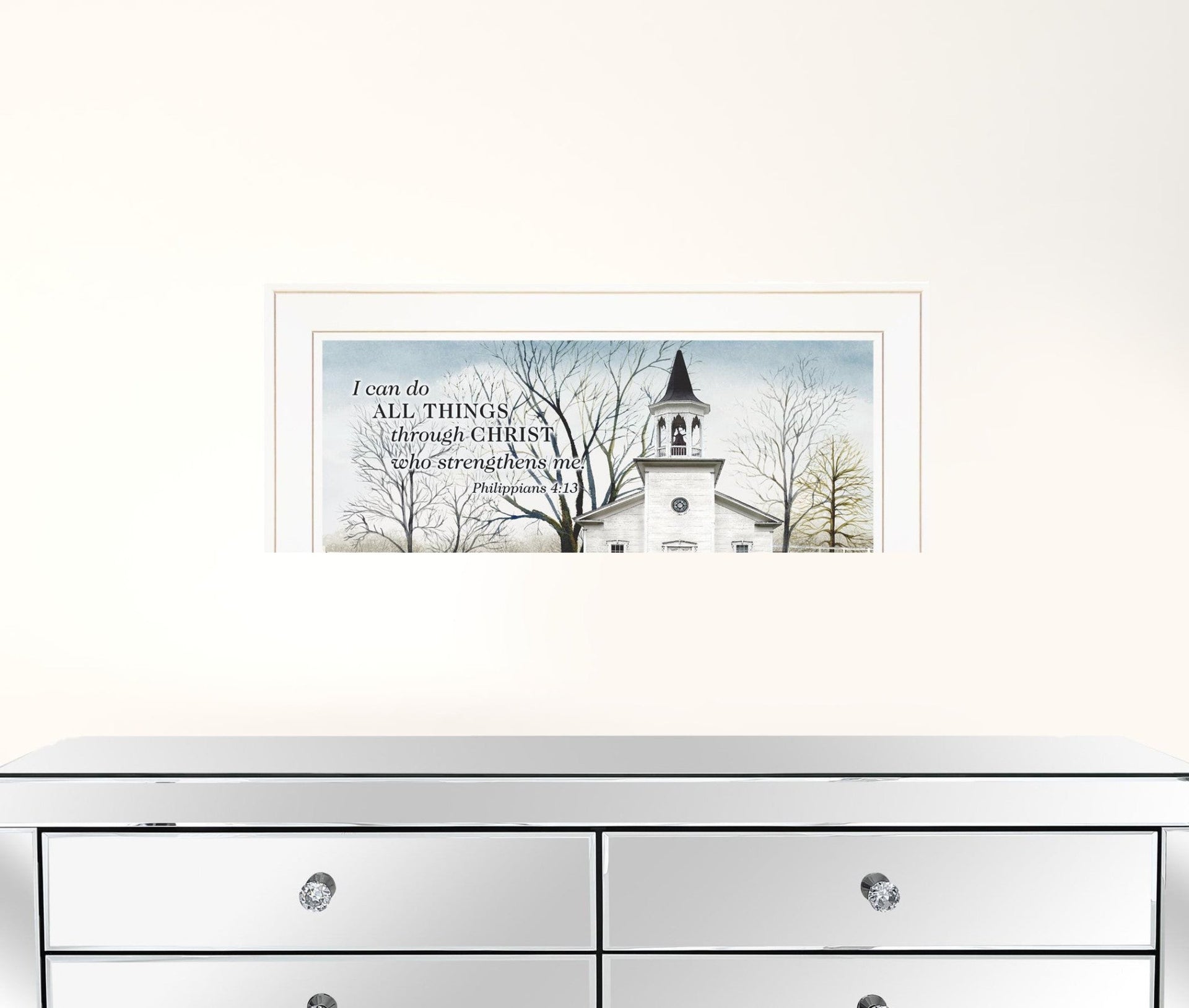I Can Do All Things 2 White Framed Print Wall Art