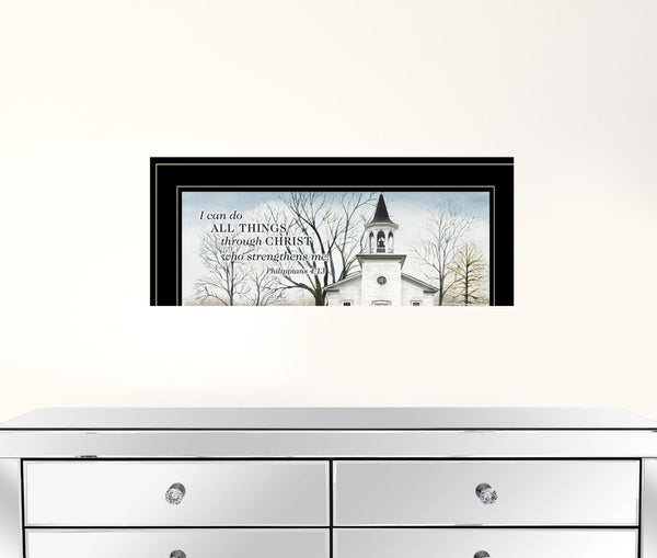 I Can Do All Things 4 Black Framed Print Wall Art