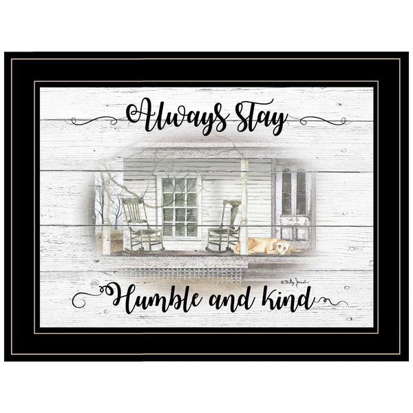 Humble And Kind Black Framed Print Wall Art