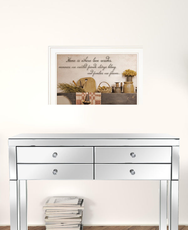Home Is Where Love Resides 1 White Framed Print Wall Art
