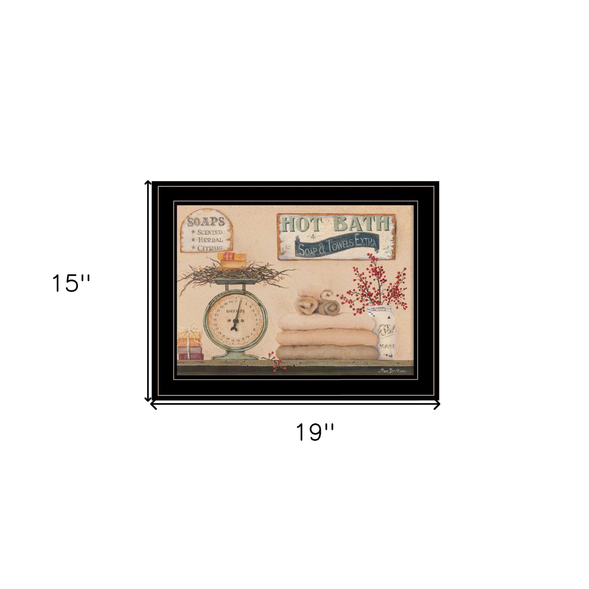 Hot Bath 17 Black Framed Print Wall Art