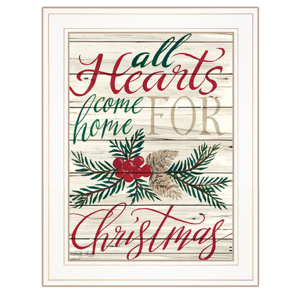 Home For Christmas 1 White Framed Print Wall Art