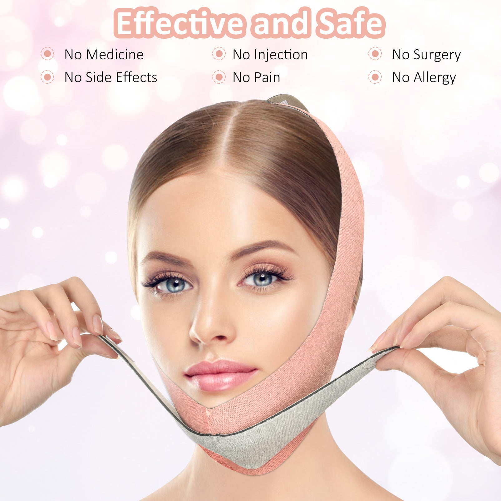 Hailicare Face-Lift V-Belt Graphene Japanese-Style V-Face Tool Small Face Mask Face Correction Bandage