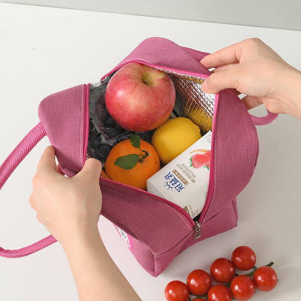 Fashion simple portable insulation bag waterproof fresh-keeping aluminum foil lunch box bag small lunch bag travel cooler bag