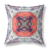 16” Gray Peach Geo Tribal Indoor Outdoor Throw Pillow