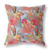 16?ǥ Crimson Yellow Tropical Indoor Outdoor Throw Pillow