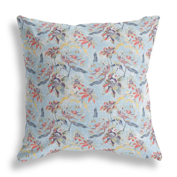 16?ǥ Sky Blue Red Roses Indoor Outdoor Throw Pillow