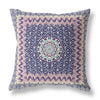 16?ǥ Pink Indigo Holy Floral Indoor Outdoor Throw Pillow