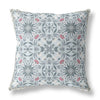 16?ǥ Powder Blue Paisley Indoor Outdoor Throw Pillow