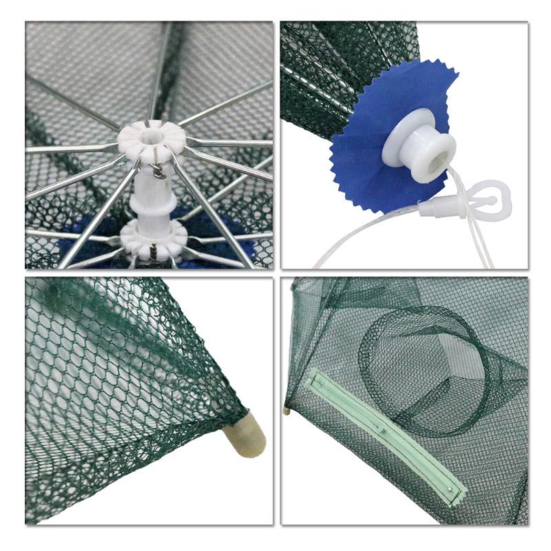 10 Holes Crayfish Net Cast Folding Fishing  Nets Automatic
