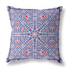 16?ǥ Blue Red Geostar Indoor Outdoor Throw Pillow