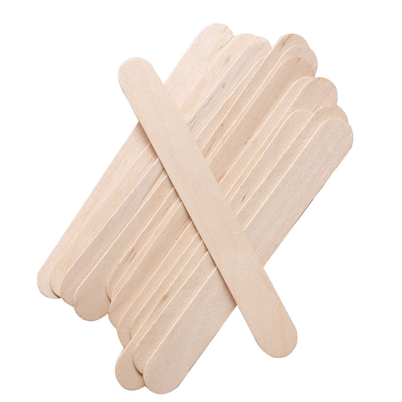 100-Piece Bag of Disposable Wooden Sticks for Hair Removal Waxing and Scraping Tools