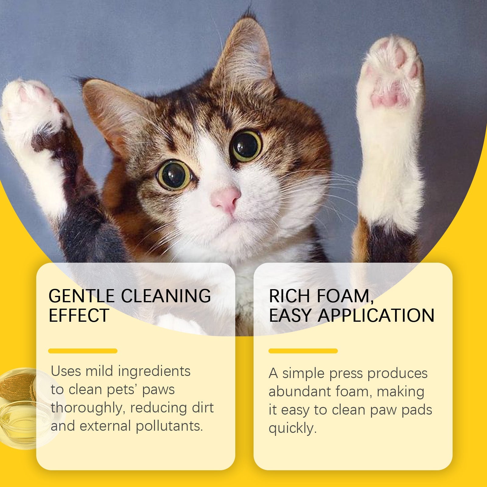 Pet Foot Foam Cleanser Deep Cleaning Dog And Cat Foot Care Moisturizing