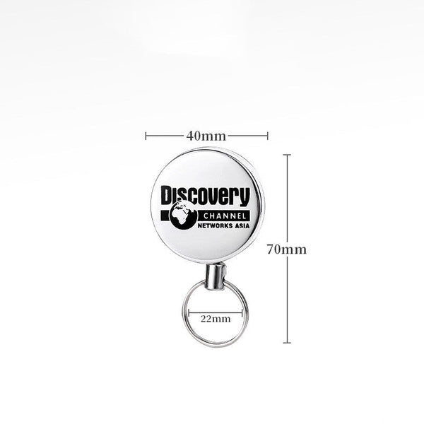 Outdoor equipment high elasticity telescopic steel wire rope keychain anti loss and anti-theft telescopic keychain