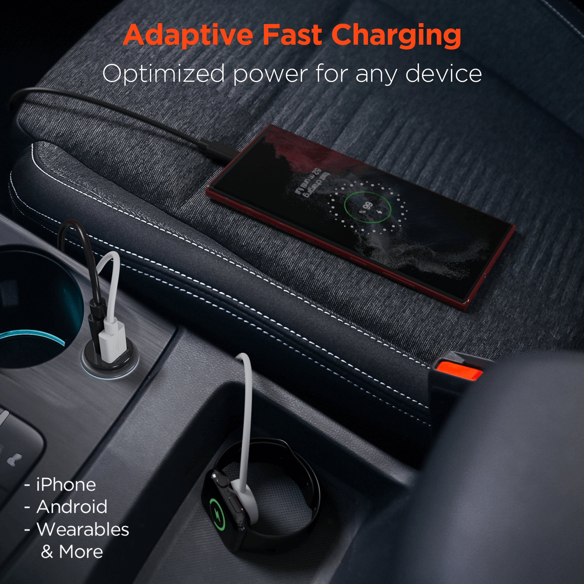 HyperGear Mini 20W USB-C PD + 18W USB Fast Car Charger