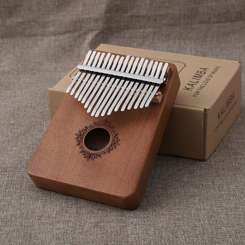 17 Keys Kalimba Thumb Piano High Quality Wood Mahogany Body Musical Instruments With Learning Book Tuning Hammer Kalimba Piano