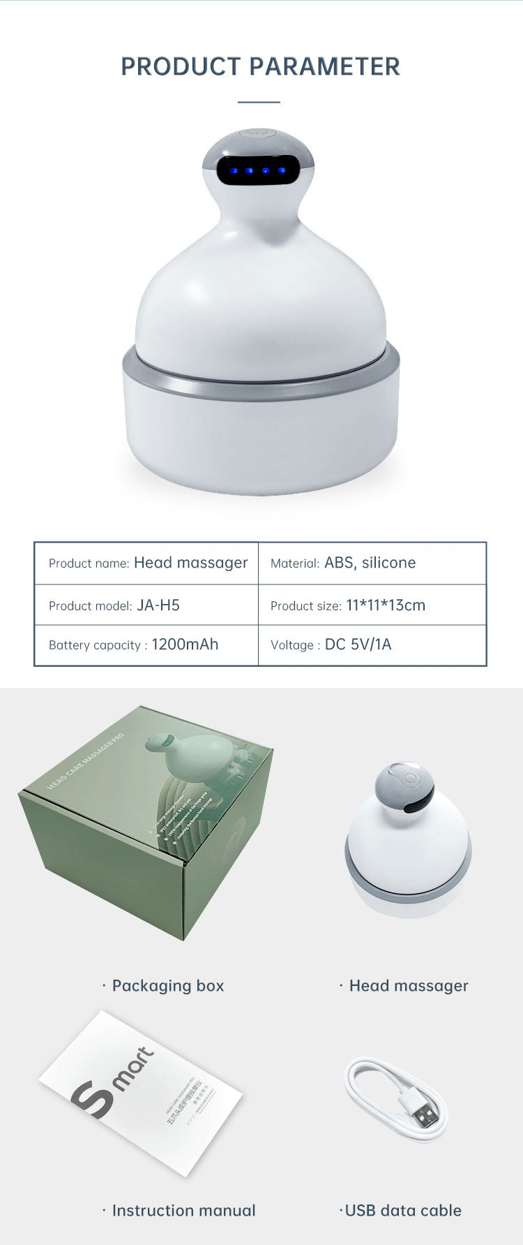 Head Massage Health Care Antistress Relax Body Massagem Deep Tissue Electric Vibrating Head Massager Hair Scalp Massager