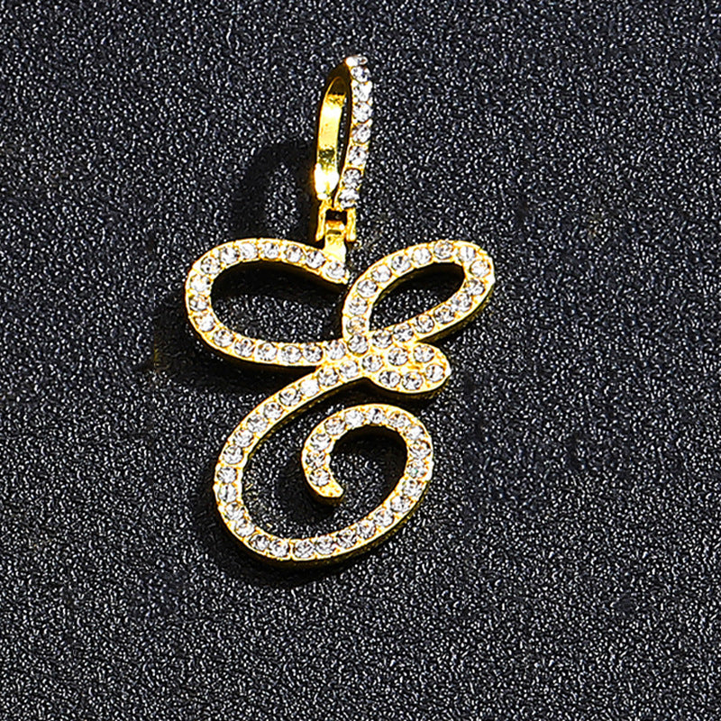 Hip hop accessories grass letter pendant melon seed buckle Cuban chain accessory