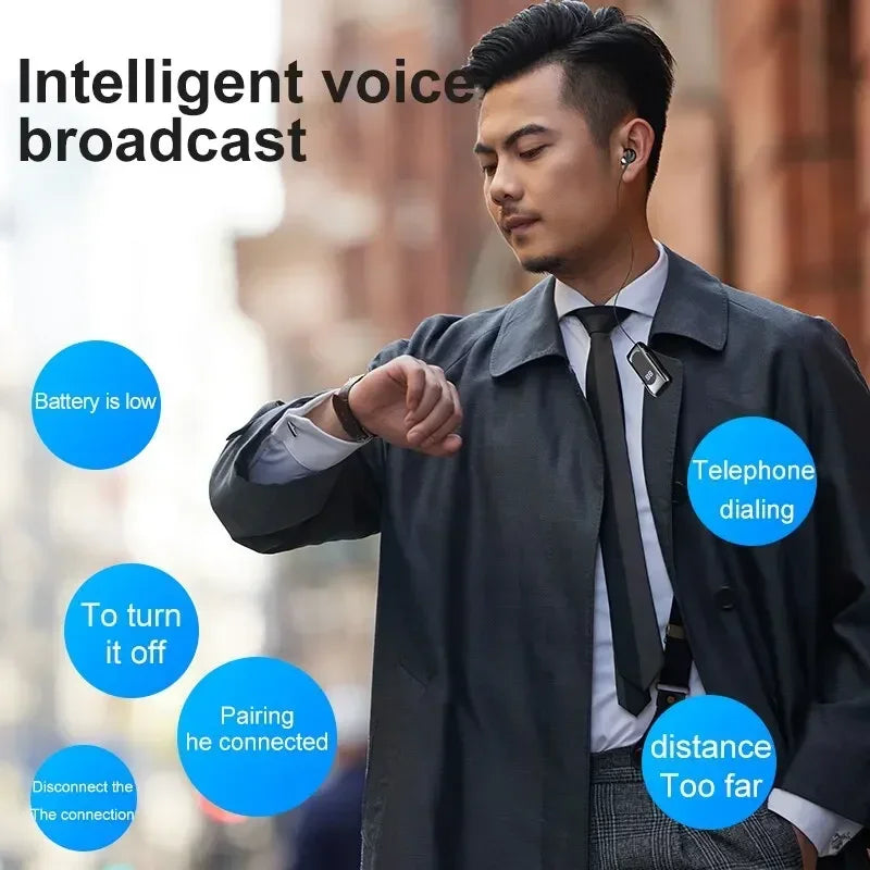 Business Sports Telescopic Cable Collar Clip 5.2 Smart Mini Bluetooth Earphones