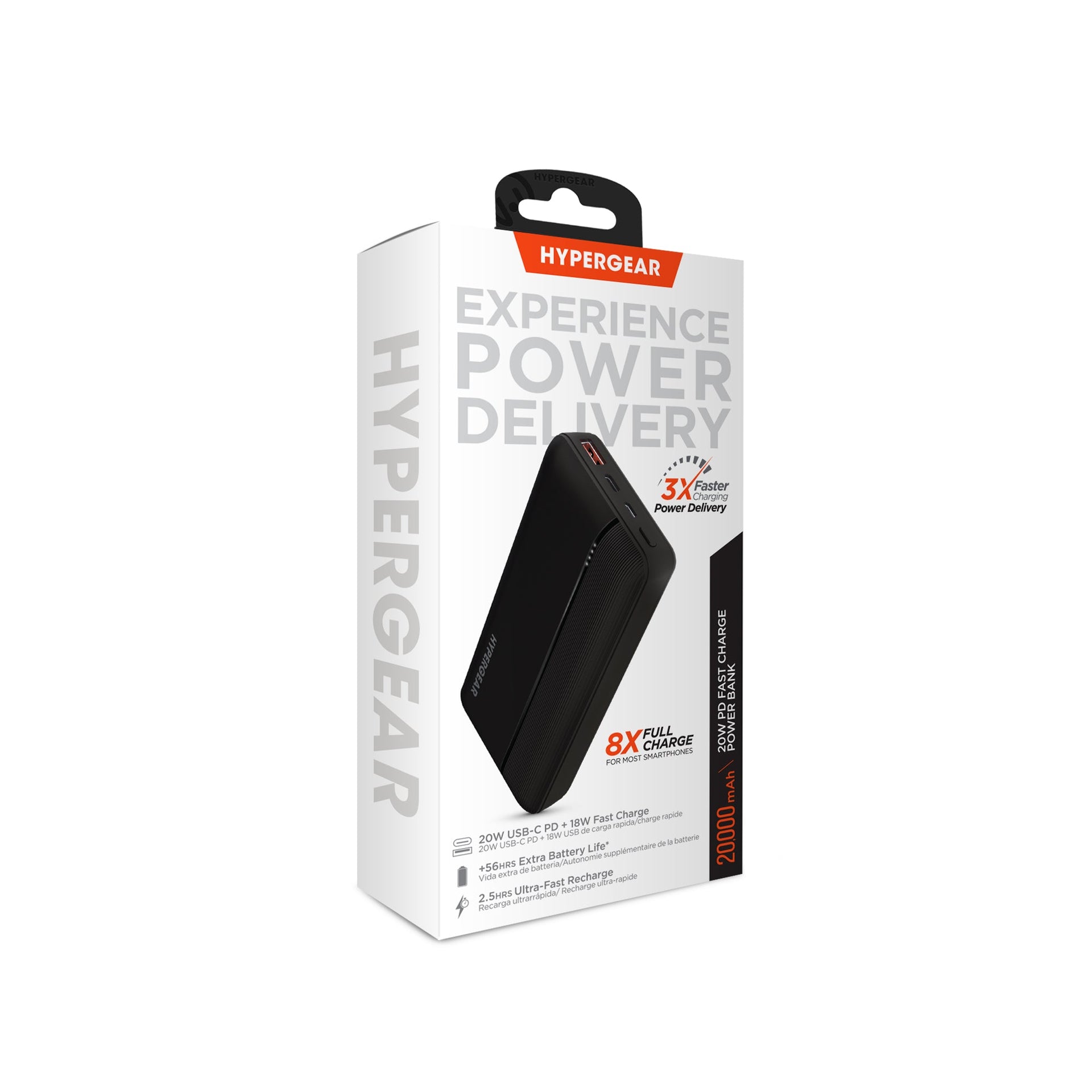 HyperGear 20000mAh 20W PD + USB Power Bank