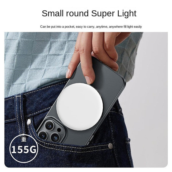 New YSH-126 LED Magnetic Phone Fill Light Photography Lamp Desktop Video Conference Live Pocket Light Mirror