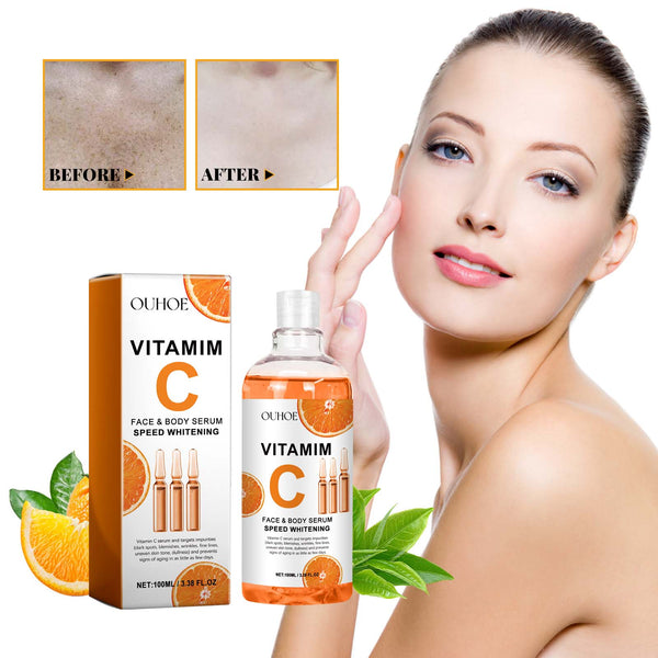 Vitamim C Face Body Serum, Repair Nourish Skin Filling Water Carry Bright Tight Anti-Wrinkle Fine Lines