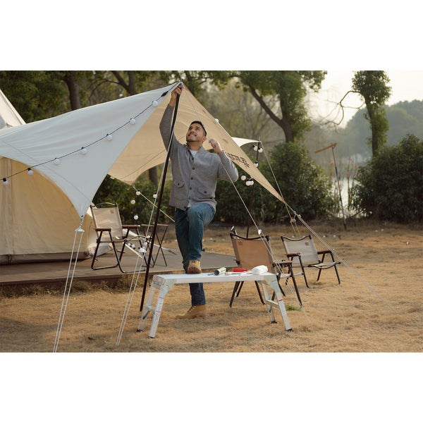 Work Platform Aluminum Portable Bench Folding Ladder ANSI Capacity 225 LBS 40