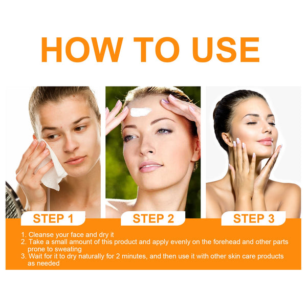 Sweat Absorbent Facial Lotion, Facial Skin Oil Control Mild Skin Friendly Refreshing And Long-Lasting Facial Antiperspirant Lotion