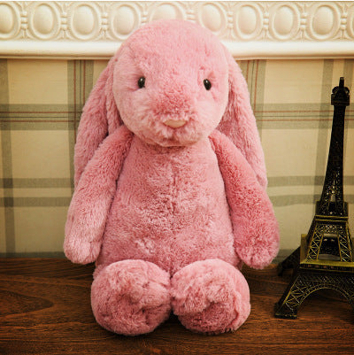 Embroidered Bunny Doll Plush Toy Long Eared Bunny Baby Sleeping with Big Eared Bunny Doll