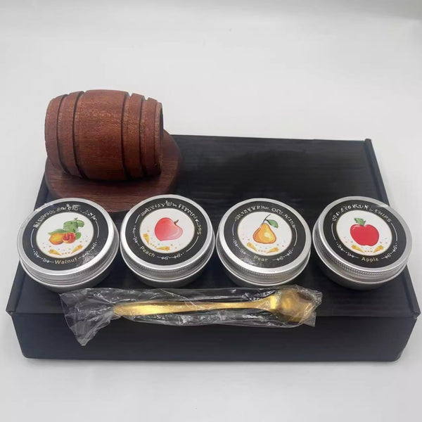 New Barrel Cocktail Smoking Kit with Wood Chips 4 Flavors Old Fashioned Drink Smoker Infuser for Bar Drinks Kitchen