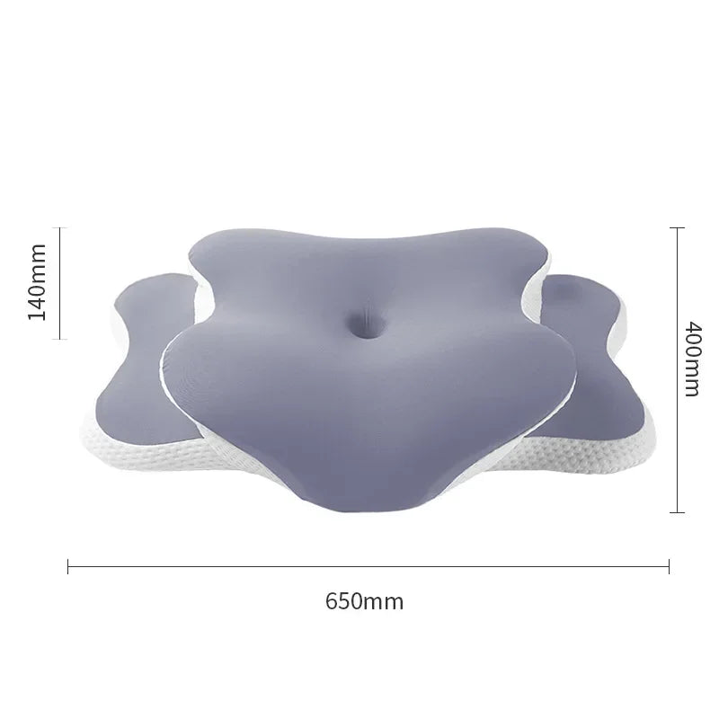 Ice Silk Pillowcase Ergonomic Cervical Pillow Memory Foam Pillow Neck Pain Relief Comes Adjustable Home for Back Side Sleepers