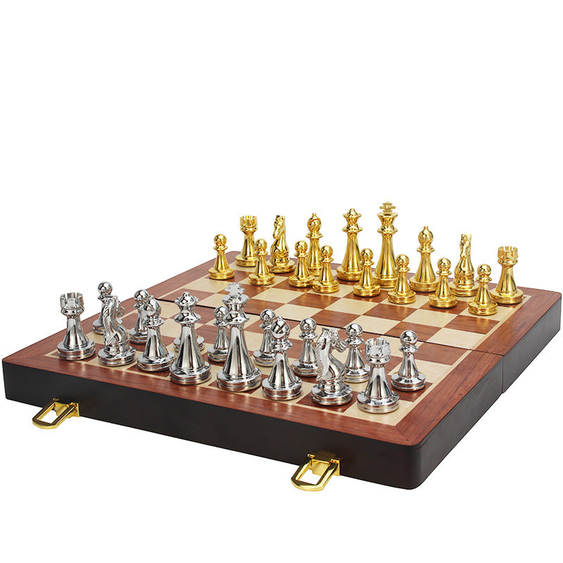 High end international chess set folding chessboard gift chess pieces children's chess pieces Western chess