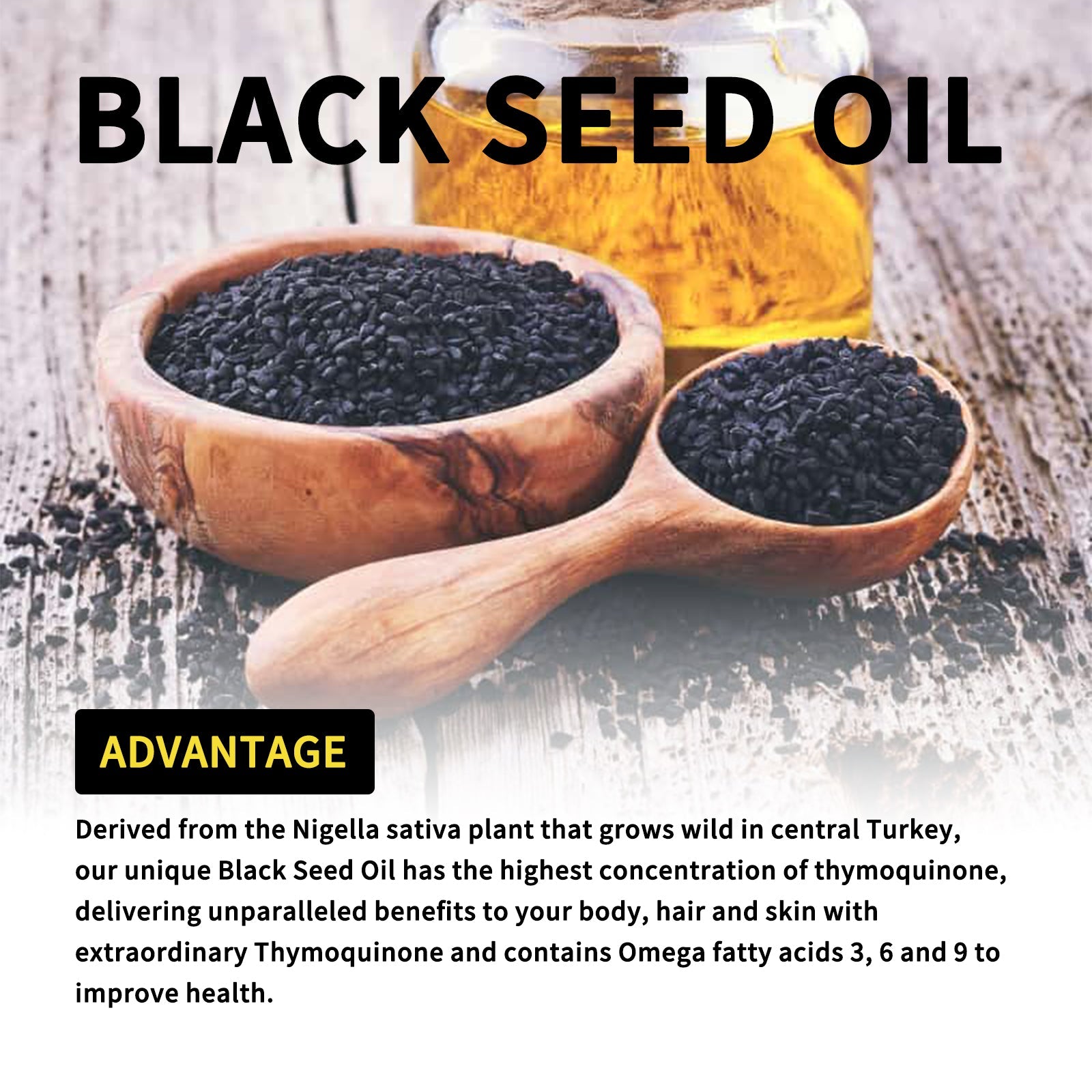 Black Seed Oil Essence To Improve Dry Hair, Nourish And Repair Damaged Hair And Prevent Hair Loss