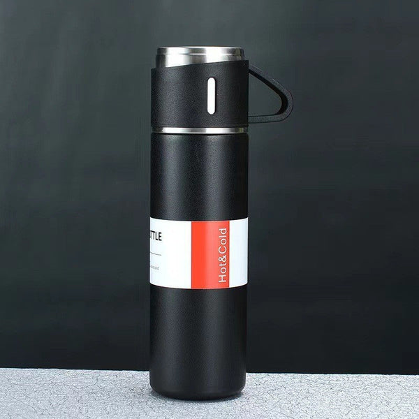 A cup of three-lid thermos cup portable fashion gift box set stainless steel cup
