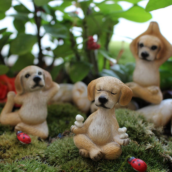 Mini Puppy Plugin Garden Bonsai Ornament Decoration Micro Landscape Resin