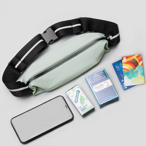 Sports waist packaging, mobile phone, men's and women's outdoor running waist bag, elastic and close fitting storage, waterproof and fashionable, not shaking