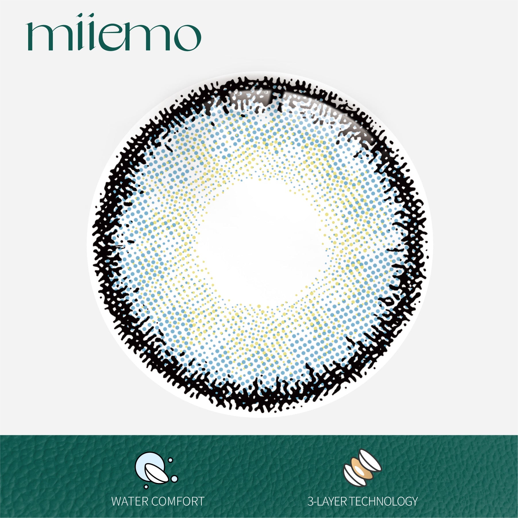 1Pair FDA Certificate Eyes Beautiful Pupil Colorful Girl Cosplay Contact Lenses  CLEAN BLUE