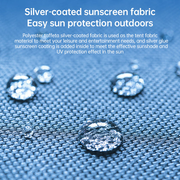 Quick-open beach tent, sun shelter, light shade for outdoor camping, 3-vented, spacious design