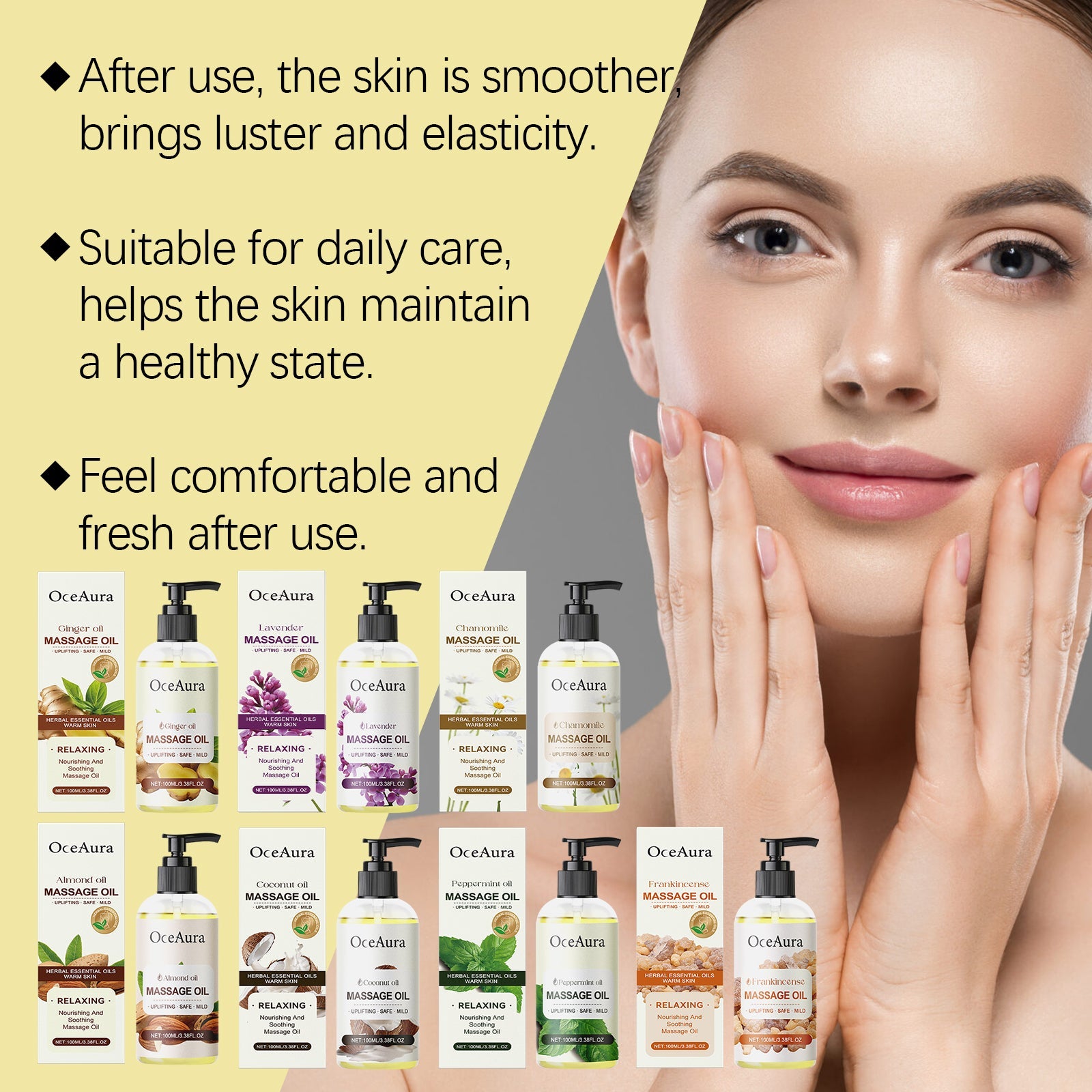 Lavender Body Essential Oil Hydrating And Moisturizing Body Moisturizing Massage Essential Oil For Long-Lasting Moisturizing