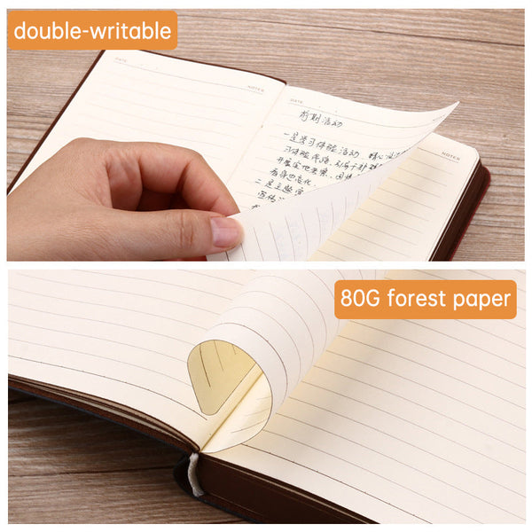 Mini notebook portable small notepad exquisite printing book students learn to write and office leather notebook A6 notebook